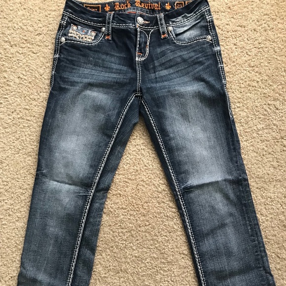 Rock Revival Denim - Rock Revival Delara mid rise Capri Sz 25